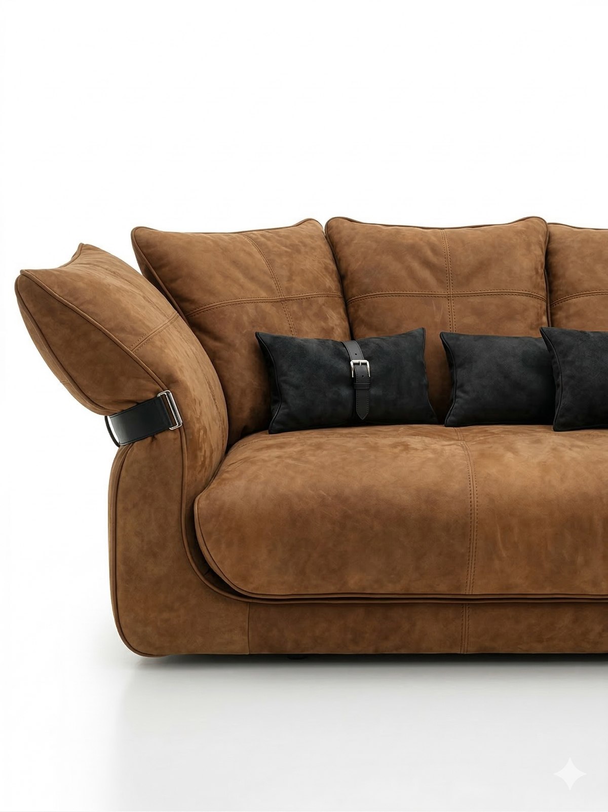 Detail study of the Sculptural Sofa arm